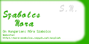 szabolcs mora business card